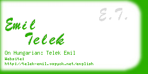 emil telek business card
